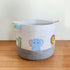 Safari Animals - Grey Rope Personalised Storage Basket